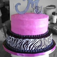 Glamorus 21! this is a cake i did for a friends 21st birthday! zebra print is made with edible images.