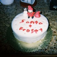 Santa And Frosty Made with fondnt. I had fun with it, but I don't like fondnt much.