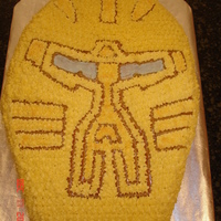 Bionicle Mata Nui - Mask Of Life Made for my son's 10th birthday party with a Bionicle theme. All buttercream frosting (he requested that I NOT use fondant...he doesn...