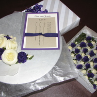 Fondant Sugar Art ~ Carnations & Roses The corsage is for the cutting cake and the box of rosebuds and mini carnations are for cupcake toppers.