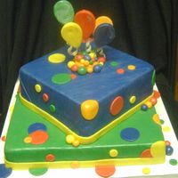 Balloons And Dots My first post! All MMF. My dd's gift for her friend's 5th bday. I went a little crazy with the luster dust. It was addictive.