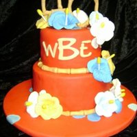 Luau Anniversery Fondant covered. Gumpaste flowers.