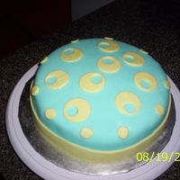 Blue Fondant Another freehand design cake for a celebration at work