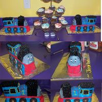 Two Thomas The Train Cakes Double birthday party for my son and his friend. Used Wilton's 3-D Choo-Choo cake pan (worked great!) and decorated with buttercream...