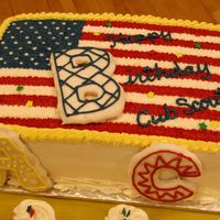 2009 Cub Scout Blue And Gold This is the cake for our Cub Scout Blue and Gold. The theme was "The American ABC's". I used sugar cookies with rolled...
