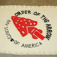 Order Of The Arrow This is the symbol for the Boy Scout Honor Society- Order of the Arrow. This was for a conclave.