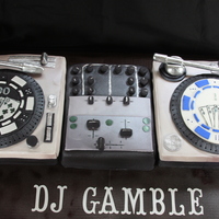 Double Turntable/poker Chip Cake This was made for a bride who wanted to surprise her groom.