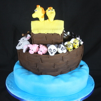 Noah's Ark Christening Cake 