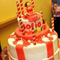 High School Musical Cake this is for my daughter's 8th bday.. 1st layer is a choc. cake 2nd layer is apple walnut cake and the top is a dummy cake, all...