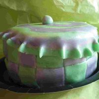 Tuffet 6" covered in fondant. One of the 12 sunday school cakes.