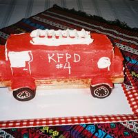 Fire Truck From Heck This is what happens when one doesn't plan ahead or allow time to fix mistakes. I HATE this cake, but my son and his b-day party...