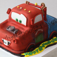 Mater Truck Cake Made for a 7 yr old's birthday. Rich chocolate cake with vanilla icing (his request) covered in fondant. I know the design doesn'...