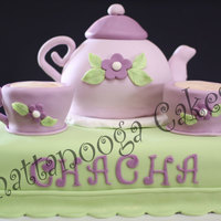 Tea Pot Birthday Cake I sure had a tough time with this cake...it's not really what I envisioned but I hope my customer likes it anyway. The tea pot is made...