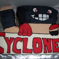 Northern Cyclones Hockey It's chocolate and vanilla w/ MMF. It's for my cousin who just graduated High School and is going to play for the Cyclones. I&#...