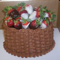 Chocolate Basket Weave This was made for a male friend of mine for his 40th birthday.It was chocolate cake with chocolate buttercream.