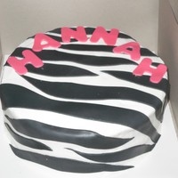 Zebra Cake BC and fondant stripes