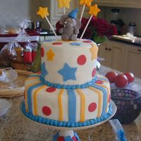 Elephant Baby Shower For a neighborhood baby shower today. I was told that the nursery had elephants and that they didn't want the cake to be babyish. I...