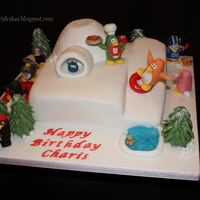 Club Penguin Cake Another club penguin cake similar to the first one but changed it a little. Thanks for looking!!