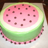Watermelon :) I saw a picture similiar to this in DQ (their ice cream cakes) and HAD to make one :)
