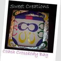 Coach Bag 8in Squre rounded off at top to mock Coach sling purse. Used tempae from CC for the C pattern