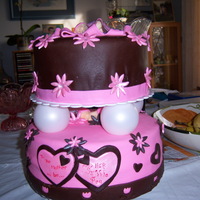 Baby Show this is red velvet cake with MMF and chocolate MMF, and fondand details.