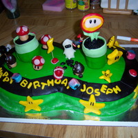 Mario Kart Birthday Cake This a 2 10" rounds put together into "8" race track. It is covered in MMFand all characters are made of MMF. Tubes are made...