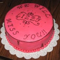 Goodbye Cake Hot Pink Cake