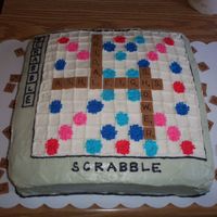 Scrabble Cake Scrabble themed bridal shower, all buttercream except for scrabble pieces which are fondant