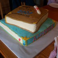 Double Graduation Party Large graduation party cake, buttercream with fondant diploma