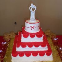 Red Wedding Cake 