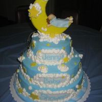 Moon & Stars Baby Shower Cake 