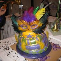 Mardi Gras Birthday Cake 