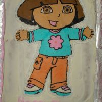Dora Cake First Buttercream Transfer