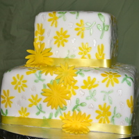 Yellow Flowers Wasc with white chocolate ganache filling.