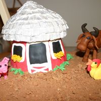 The Barnyard Killer chocolate cake {recipe courtesy dolcesunshine20}. This was for a little girls 2nd birthday.