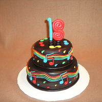 Musical Birthday 18th birthday cake for music lover. Idea from a clipart image I found online. Red Velvet with crusting cream cheese and covered in mmf.