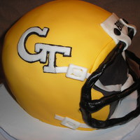 Ga Tech Helmet A Georgia Tech football helmet cake for a boy turning 13. (I was hoping he would choose his OTHER favorite team, Alabama, for loyalty'...