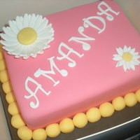 Amanda's Cake I accidentally deleted the main photo. This is a cake I made a friend who's birthday was yesterday. It's coffee flavoured. I have...