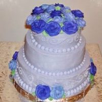 Maw Maw's Cake This cake was for my husband's grandmother for her 80th birthday. She doesn't like candles, so we put sparkles in the top(I wish...