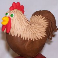 Rooster rooster made with fondant