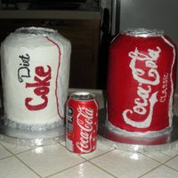 Coke Cans A client requested we make her favorite drinks for her birthday cakes, and that's exactly what we did. All in buttercream, even the...