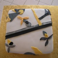 Yellow, Black, Silver This one was done by my sister in her Wilton class.