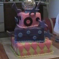 First Stacked Cake This is my 1st stacked cake, and it's also my neice's 15th birthday cake. I see all my mistakes, and I know now what I did wrong...