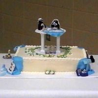 Rehearsal Cake Son's wedding rehearsal. This is the largest cake I have ever done and ever made a cake for a crowd !! It's a champagne cake...