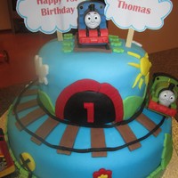 My Godsons Thomas The Tank 1St Birthday Cake My Godsons First Birthday cake who just happens to be called Thomas !So I knew I had to make him a Thomas the Tank cake in honour of his...