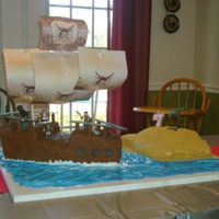 Pirate Ship W/ Island 