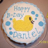Bubble Bath Cake I made this cake for my son's 1st birthday. He absolutely loves baths and he is really into rubber duckies at this age.