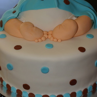 Baby Bottom My friend sent me a picture of this cake and asked if i could duplicate it for a shower she was throwing. I had so much fun making this one...