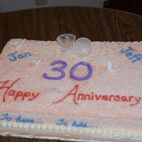 30Th Anniversary Cake All buttercream icing.