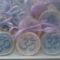 Yoga Cookie Favors Favors made for a yoga class with the symbol for OM.